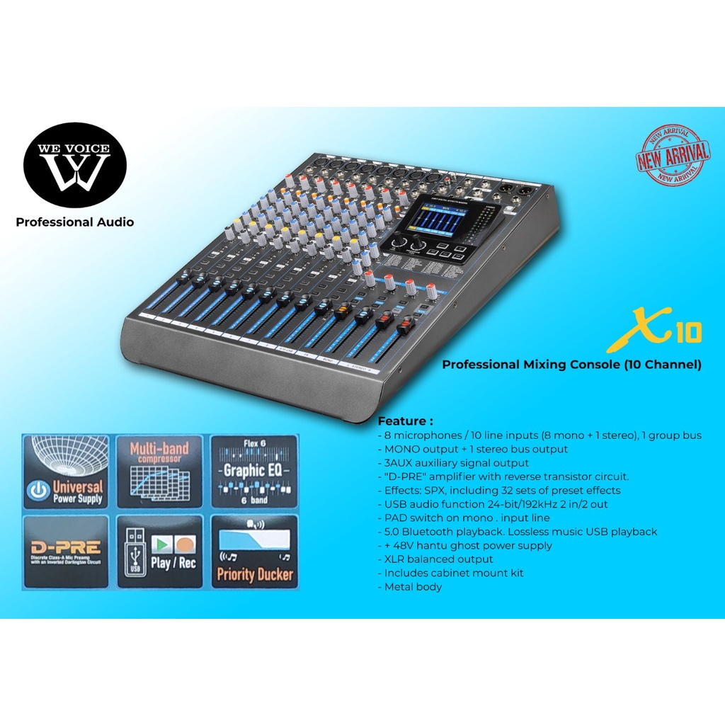 Jual hybrid mixer we voice x10 (10 channel ) Shopee Indonesia