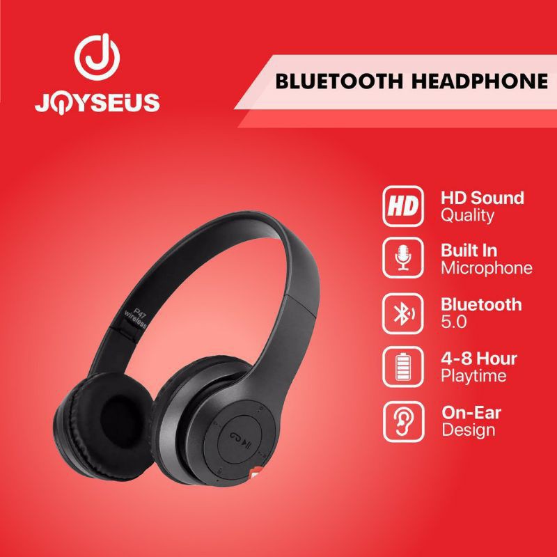 King Toserba Makassar Headset Bluetooth Headphone P47 Wireless Bonus Jack Audio