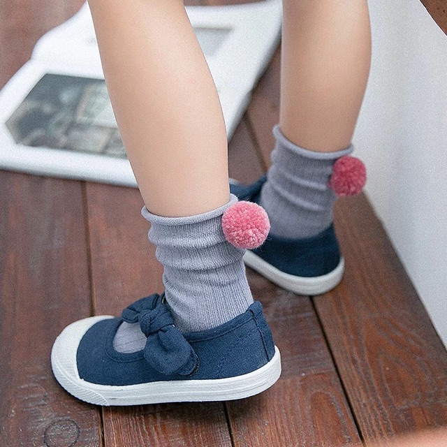 KAOS KAKI POM POM ANAK IMPORT SOCK MURAH KIDDYSTORE