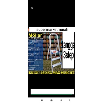 tangga lipat aluminium 3step tangga rumah ladder holder