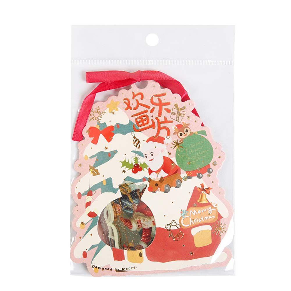 Agustina Christmas Stationery Sticker Notebook Diary Planner Scrapbooking Akun Tangan Santa Claus Pohon Natal Perlengkapan Sekolah