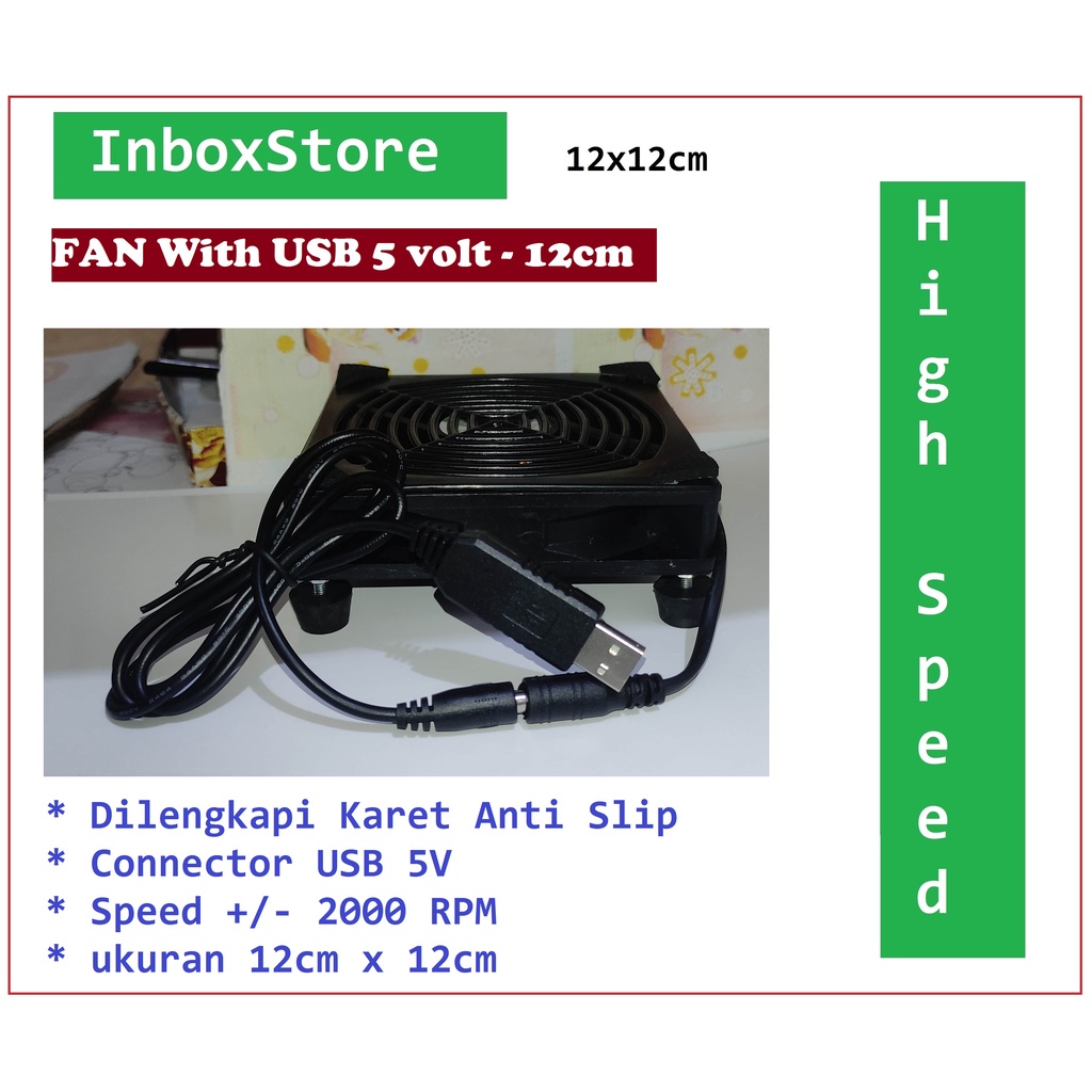 Kipas Fan Pendingin Router TV BOX Android STB 12cm USB Mini PC set top box