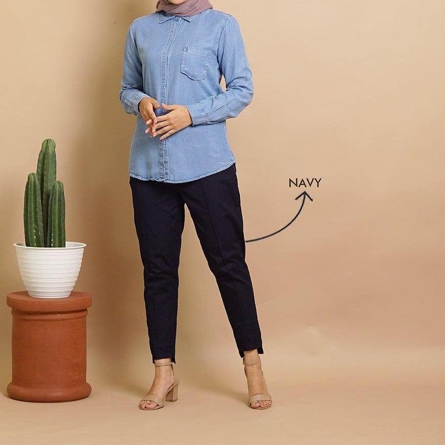 ✩ BAGGY PANTS TWILL COMBED ORIGINAL PREMIUM / CELANA BAHAN PANJANG WANITA / CELANA BAGGY ✹