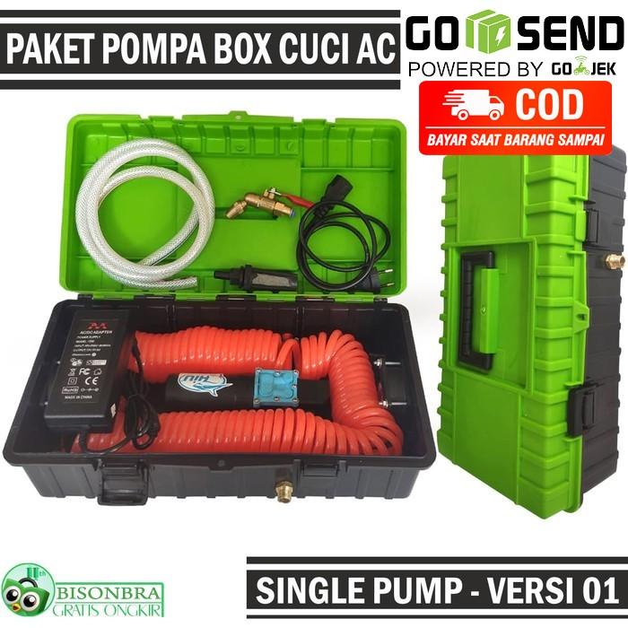 Cleaner Paket Pompa Box Cuci Ac Portabel Selang Spiral 12M Nozzle Apolo - V1