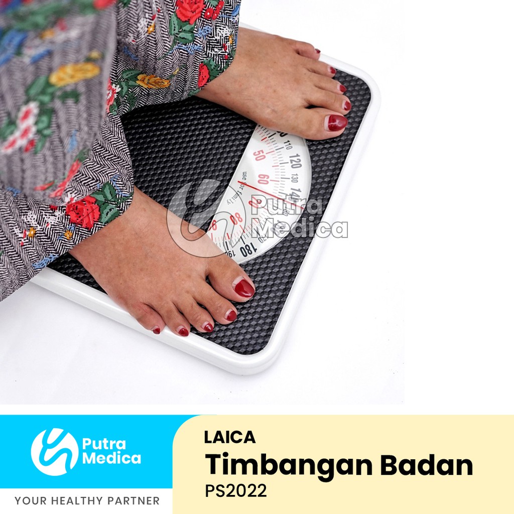 Laica Timbangan Badan PS2022 [Black] / Timbangan Injak Analog / Body Scale / Pengukur Berat Badan