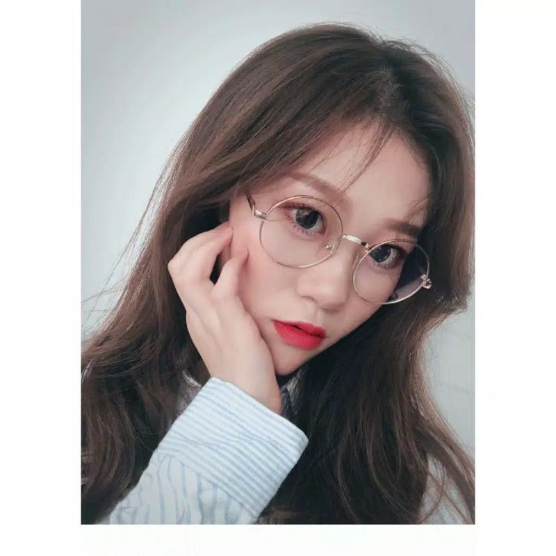 ❤Miss.Vinka❤ Kacamata bulat fashion korea murah / normal /  estetik / kekinian / Eyeglasses