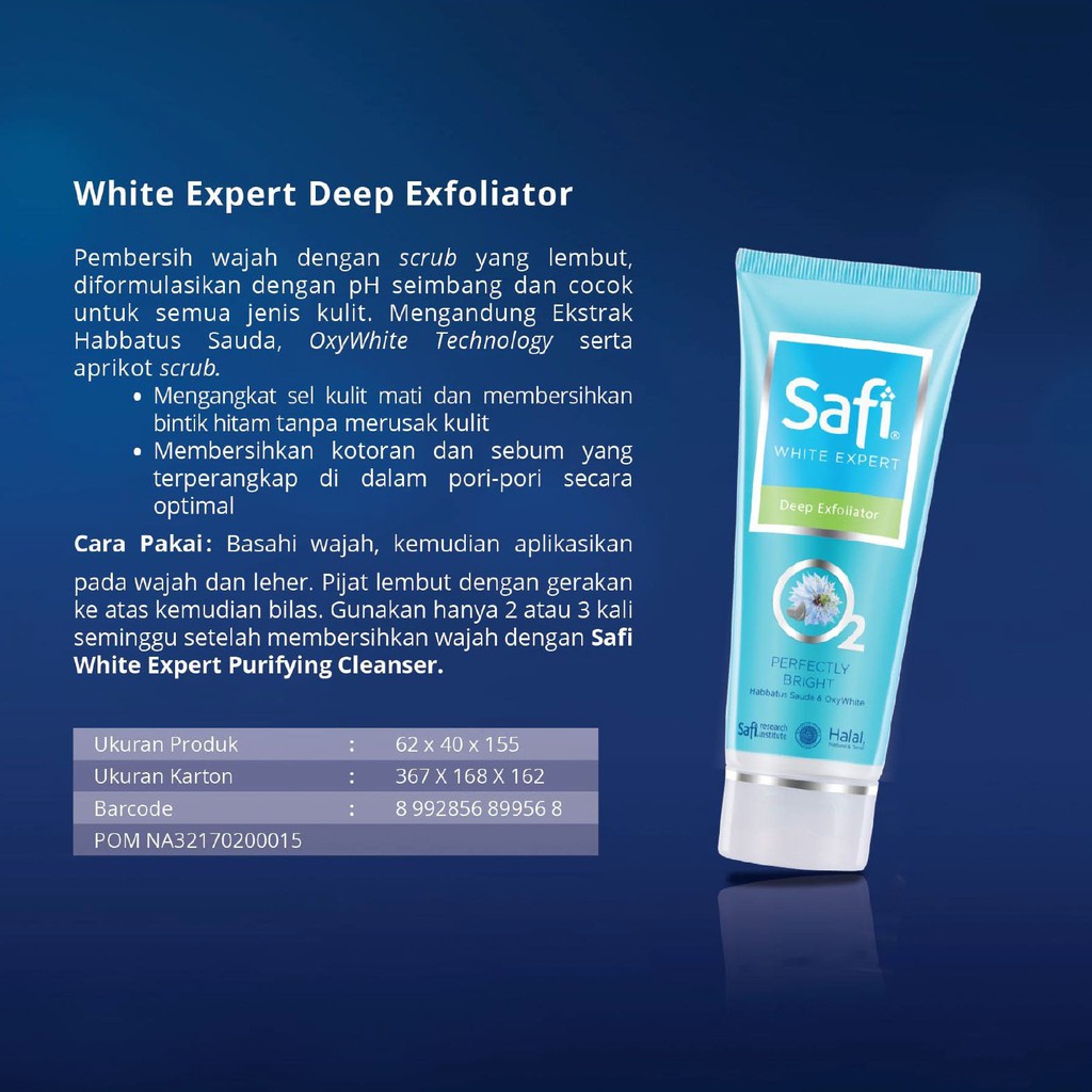 SAFI WHITE EXPERT DEEP EXFOLIATOR 100GR