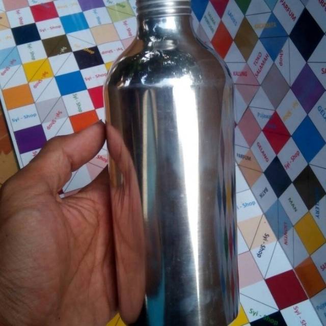 GROSIR Botol Parfum Aluminium Glosy 500ml BARU Isi 24 Pcs