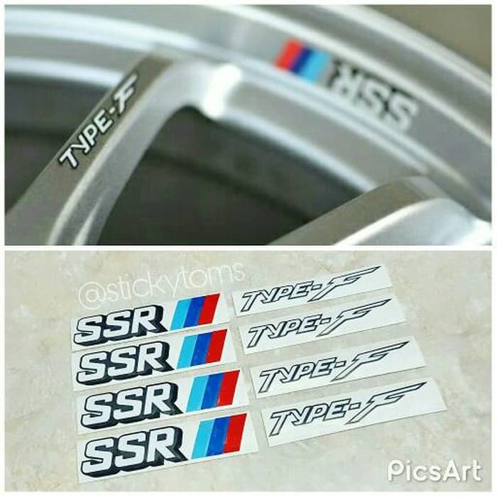 stiker untuk velg mobil SSR Type F