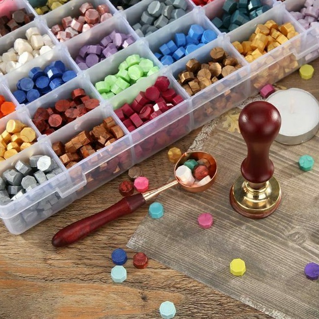 

AYURI - 1pc Seal Wax Beads Metallic lilin segel stempel lilin sealing wax