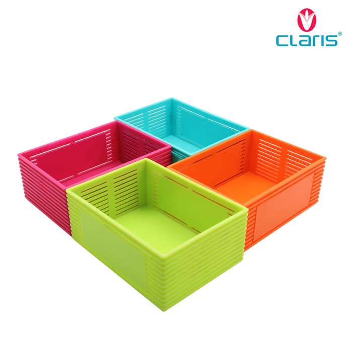Claris 0533 Keranjang Nampan Plastik Fancy Box Kotak Penyimpanan Aksesoris