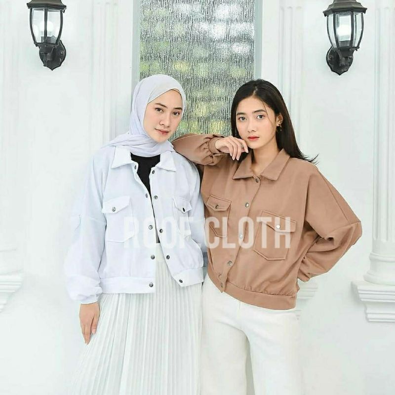 Jacket wanita fleece kekinian korea best seller