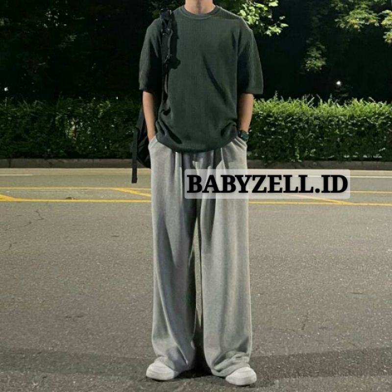 DRAWSTING WIDE LEG PANTS KOREAN STYLE (KULOT COWOK UTUH)  BIGSIZE OVERSIZE ALLSIZE S M L XL - 5XL-1