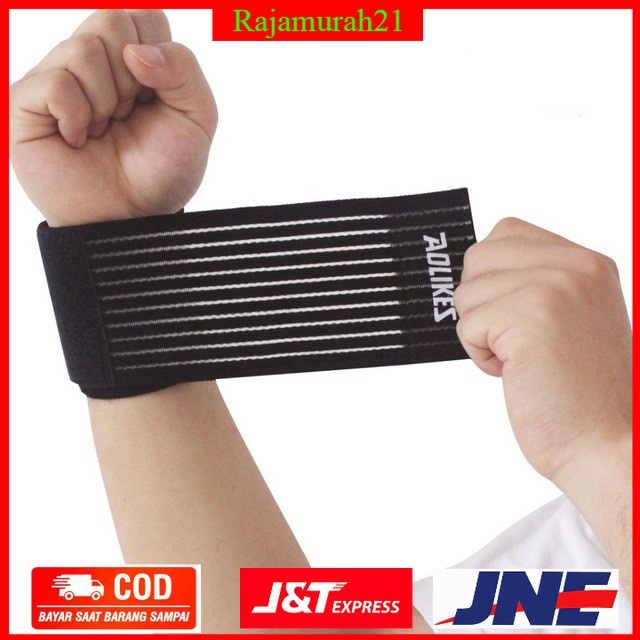 PROMO AOLIKES Pelindung Pergelangan Tangan Wrist Support Fitness Olahraga - Black