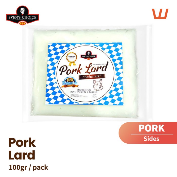 

Terlaris Pork Lard Minyak Babi 100gr Sven's Choice