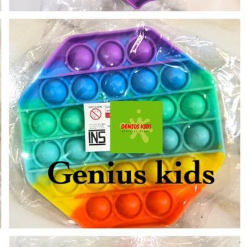 POP IT MURAH FIDGET PUSH UP POP ITS RAINBOW BUBBLE SENSORY STRESS RELIEF/POP IT BUBBLE SENSORY-POP IT OCTAGON