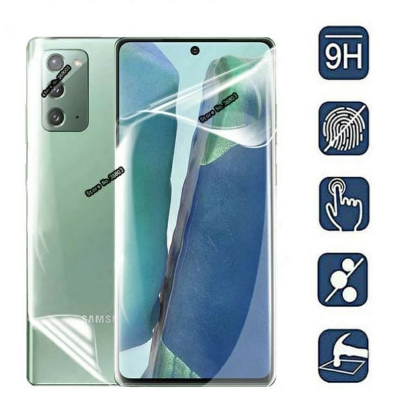 Anti Gores Hydrogel Clear Samsung S20 FE S20 S20+ S20 Ultra Anti Gores Plastik Jelly Lentur Clear