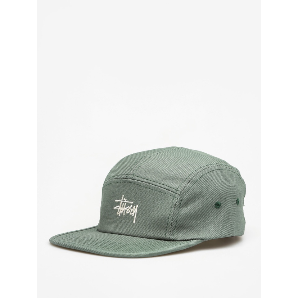 TOPI STUSSY - 5PANEL HAT BASIC LOGO CAMP OLIVE