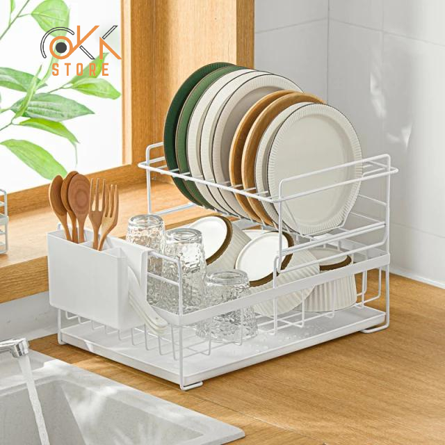 OKK Rak Dapur Piring Style Minimalis Rak Wastafel Rak Piring dan Peralatan Dapur Kokoh Kuat