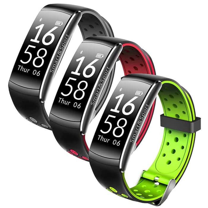 Jam HpLumin Q8 Smart Band Watch Jam Tangan Heart Rate Mi Band Xiaomi Fitbit - Grey