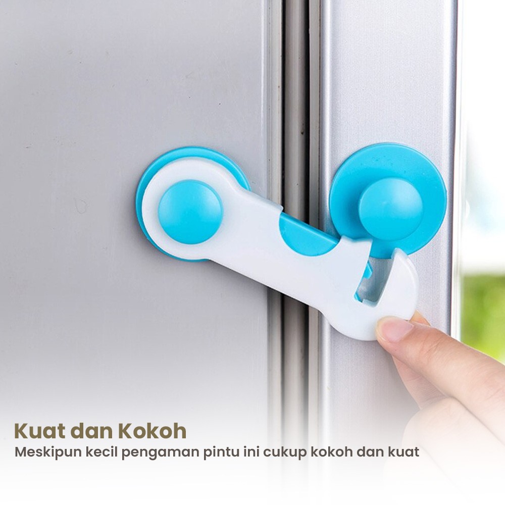 Pengaman Pintu Lemari dan Laci Safety Lock Rack