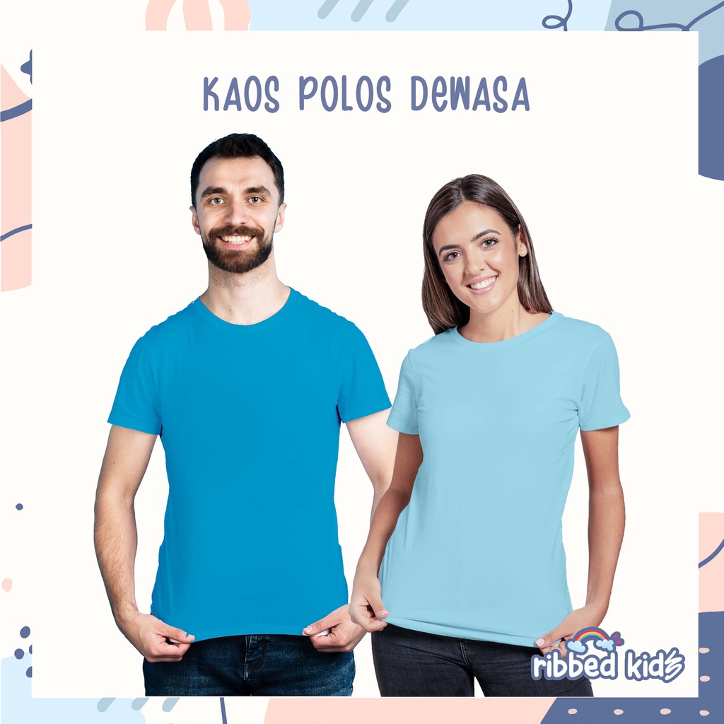 KAOS POLOS DEWASA LENGAN PENDEK DAN PANJANG KATUN COMBED 30S