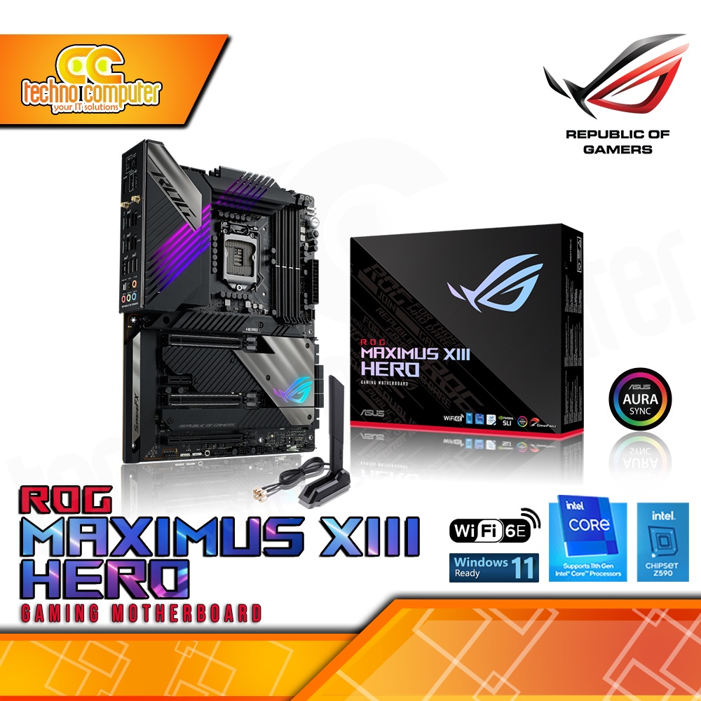 MOTHERBOARD ASUS ROG MAXIMUS XIII HERO - ATX, LGA1200, Z590, DDR4