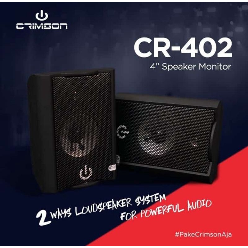Speaker Crimson CR-402 , Pasif 4 inch speaker 2 way .