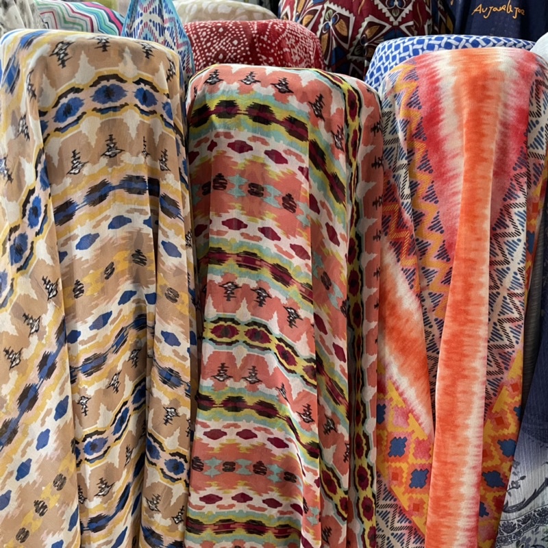 Kain Ceruty baby doll - Kain Ceruti bunga harga per 0,5M bahan gamis,tunik,outer,dll