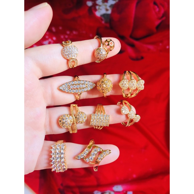 Cincin permata emas wanita emas xuping