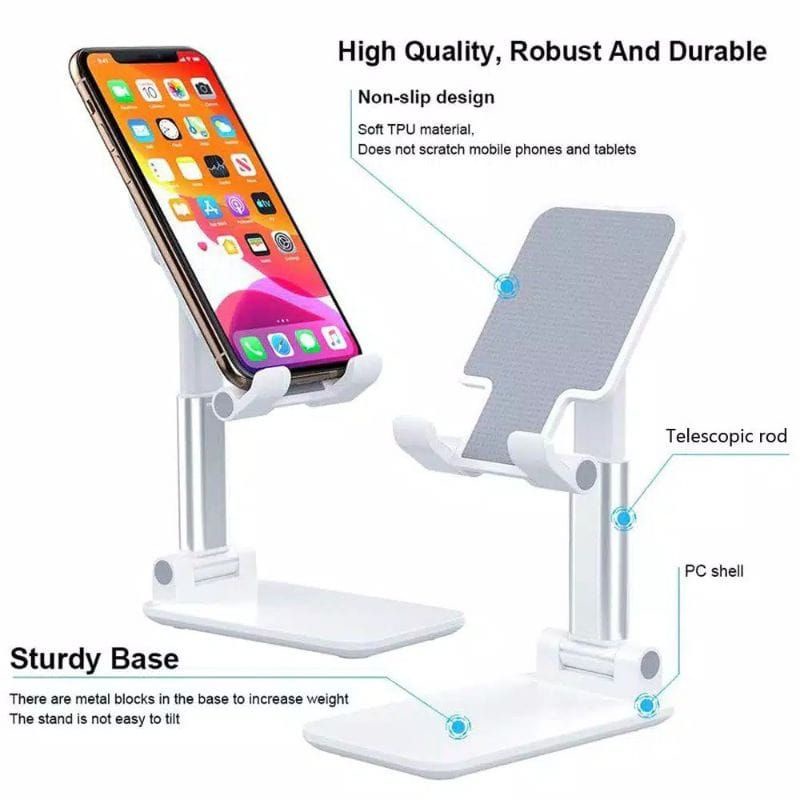 Holder HP Lipat Cas HP Tempat Dudukan Stand HP Ponsel Lipat Portable Serbaguna Folding Bracket Phone Holder &amp; HD23 Phone Stand Holder Dudukan HP