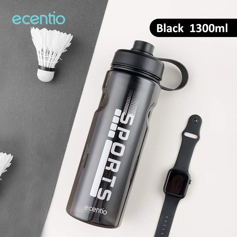 ecentio 1300ml botol air minum anti tumpah sports dengan sekolah bottle portable tempat air minum olahraga botol minum jumbo kantor BPA Free