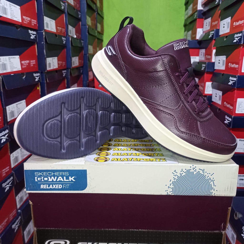 Skechers Go Walk Steady 216000-BURG Sepatu Sneaker Pria Original