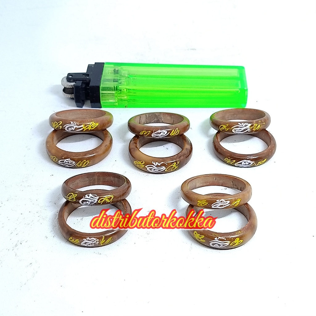 GROSIR 10pcs cincin kokka kaukah Ukir CKLT