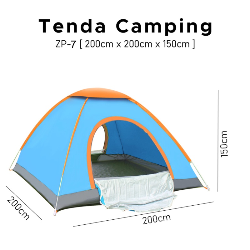 Tenda Camping Kapasitas 1-3 Orang Tenda Otomatis Outdoor &amp; Indoor Tenda Gunung - Wh