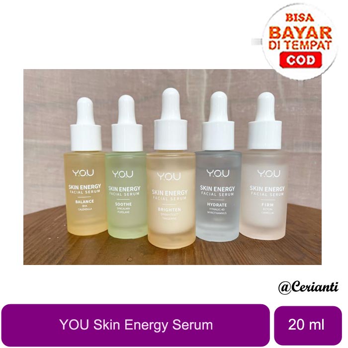 [SERUM] [20ML] [BPOM] YOU Skin Energy Facial Serum 20ml | Brightening | Balance | Firm | Soothe | Hydrate Serum | Mencerahkan | Acne Jerawat | Cerianti