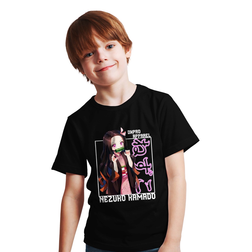 BAJU KAOS T-SHIRT ANAK ANIME NEZUKO KAMADO CUTE DEMON SLAYER TERBARU