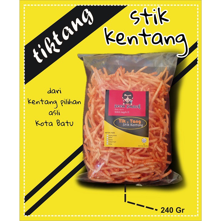 

STIK KENTANG TIK TANG / MAKANAN RINGAN SNACK KENTANG RASA BALADO