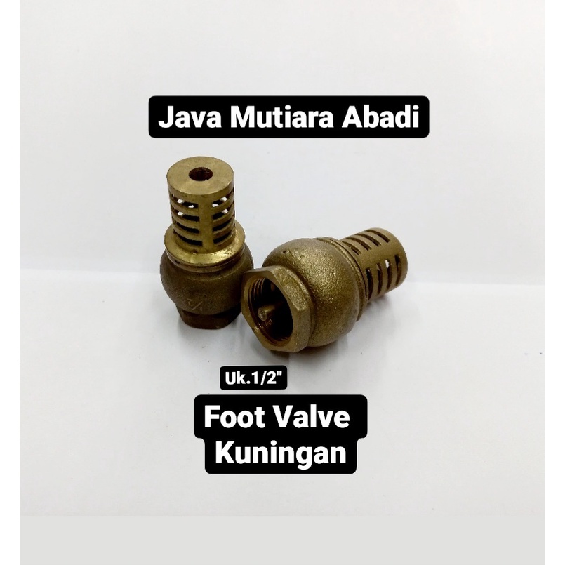 Foot Valve Full Bronze 1/2'' inch-Foot KLep Full Brass Kuningan
