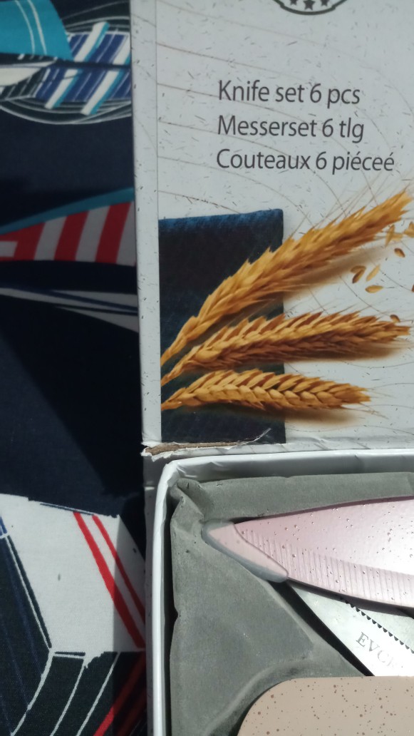 6 In 1 Kitchen Knife Set / Talenan Pisau Pengupas Gunting Dapur Set