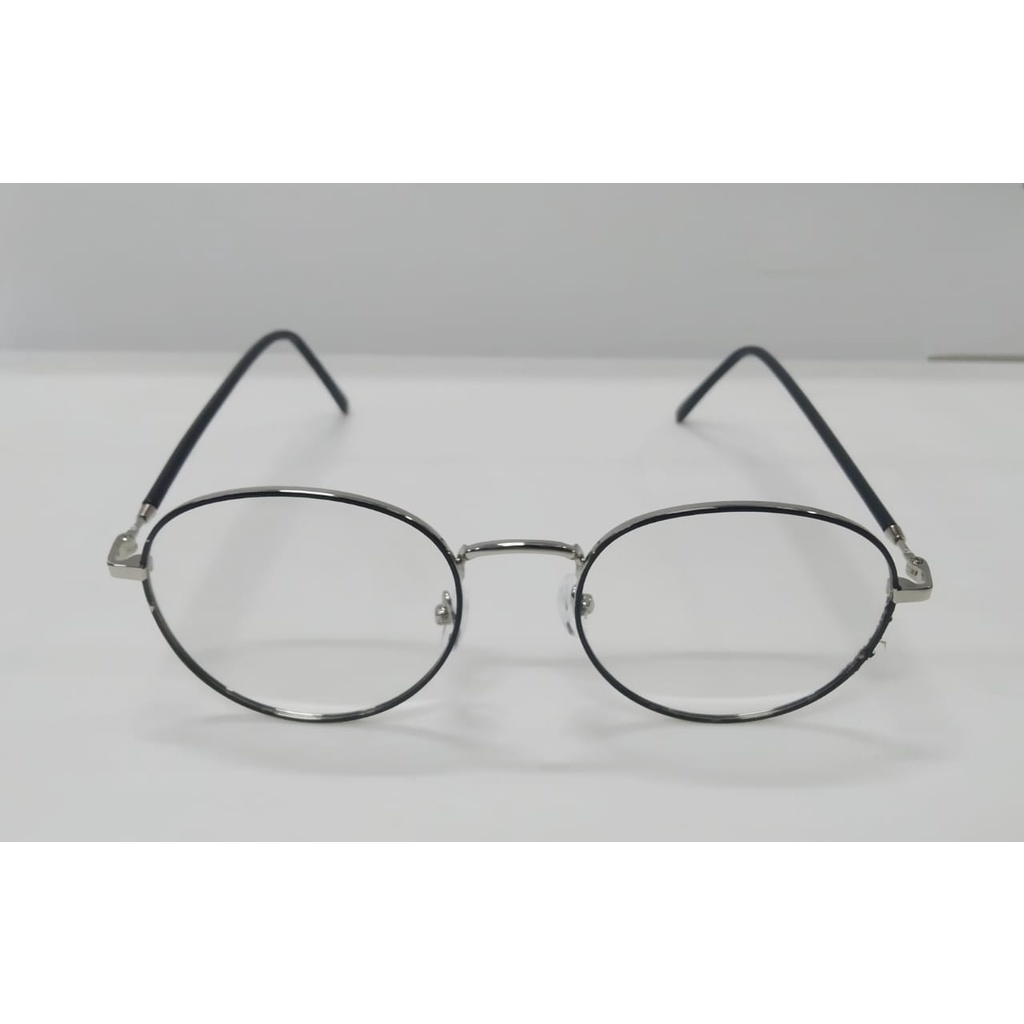 ⭐Gogoland⭐ Kacamata Photocromic Korea / Anti Radiasi 2 In 1Photochromic Pria Wanita R451-K5 HITAM SILVER