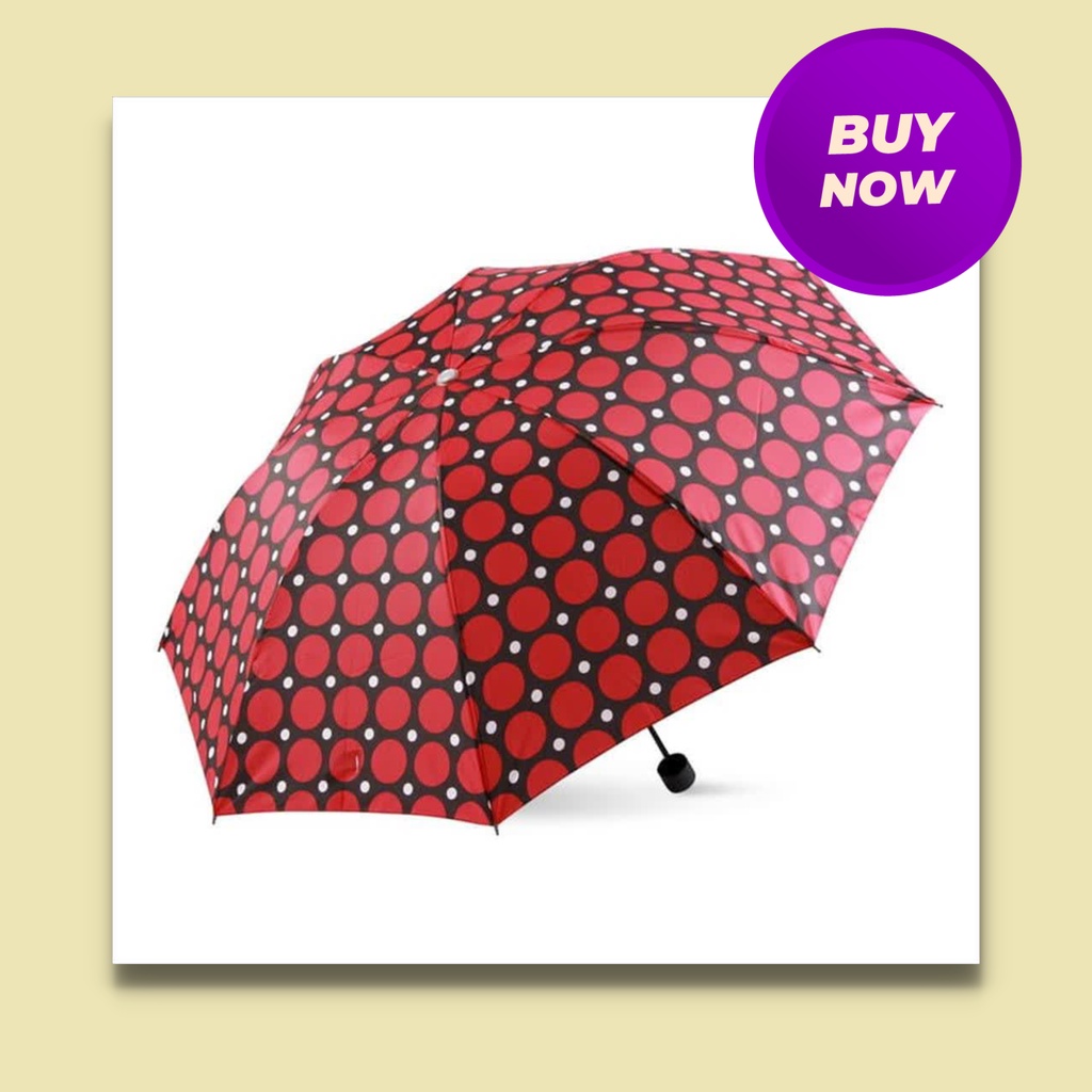 Umbrella Payung Lipat Motif Unik Cantik Loko Orignal Big Polka New Polkadot Ke158