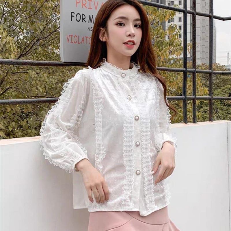 ORIGINAL IMPORT BLOUSE KOREAN / BAJU KOREA IMPORT /FBFC VELVET TICIA