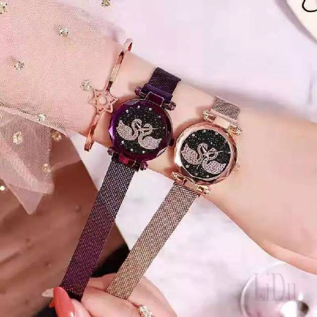 Jam Tangan Wanita Angsa 2 magnet (Dikirim Dari Jakarta)
