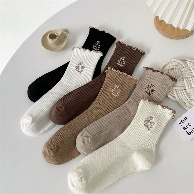 Kaos Kaki Panjang Pendek Olahraga Sekolah KoreaStyle Socks Wanita Pria Kaos Kaki Fashion