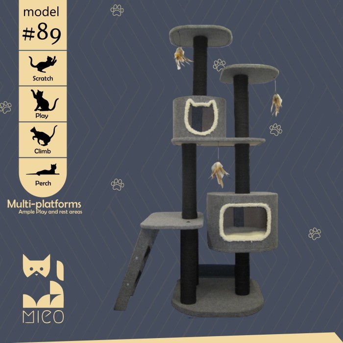 Kandang Kucing Tingkat - Tempat Tidur Kitten - Panjatan Kucing Anggora