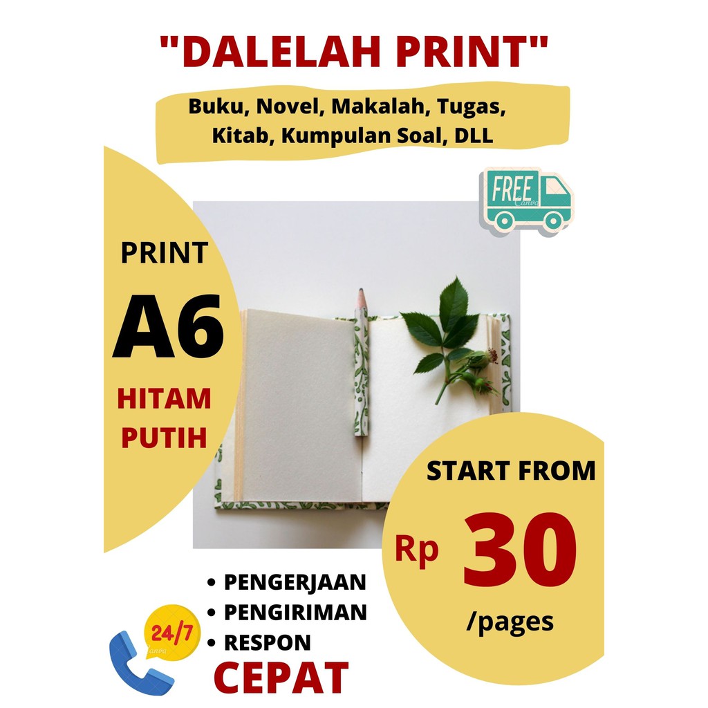 

PRINT BUKU, DOKUMEN, TUGAS, MAKALAH, KITAB, KUMPULAN SOAL, DLL UK A6 HITAM PUTIH ONLINE