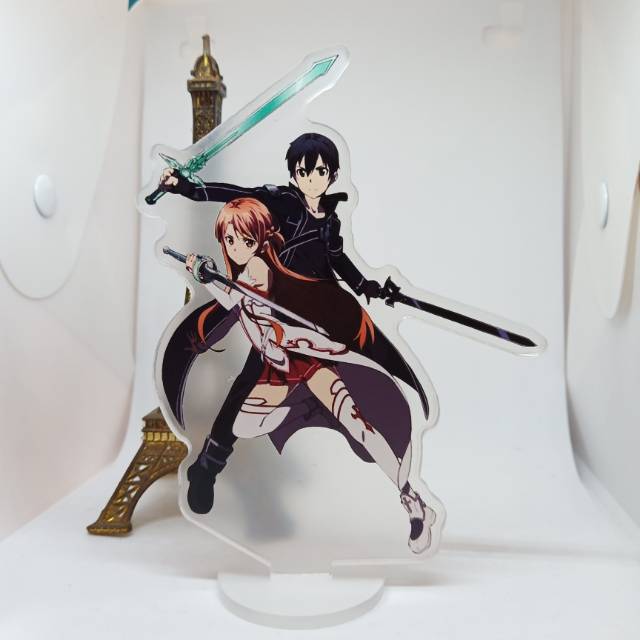 Figure Akrilik Stand Standee Kirito Asuna Sword Art Online SAO