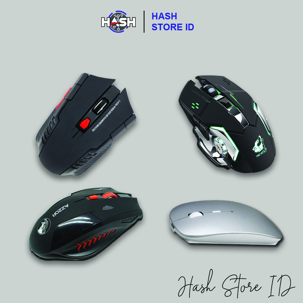 MOUSE WIRELESS GAMING RGB LED SILENT CLICK DAN RECHARGE MOUSE GAMING MURAH LED RGB RECHARGE - 5 MODE