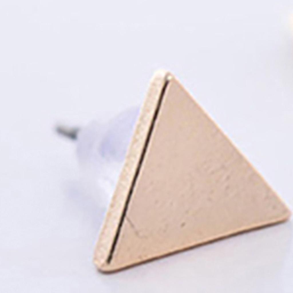 Hu Hu Hu Hu Hu Alat Bantu Pasang Kacamata♡ 1 Pasang Anting Stud Bentuk Segitiga Bahan Alloy Gaya Punk Untuk Wanita